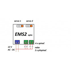 Elektronický modul pro ovládání serva.    EMS1